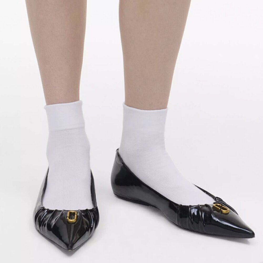 NIB! NEW! Marc Jacobs The Ali Ballerina Flat -Women Black - Picture 6 of 10